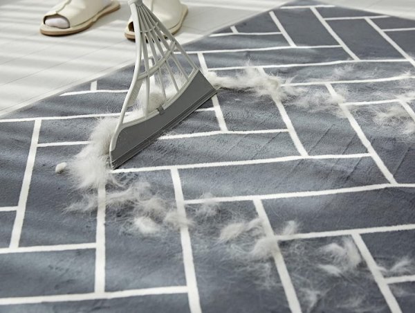 Smart Broom for Indoor Cleaning - Full Surface Silicone Broom, Rubber Broom (Gray)