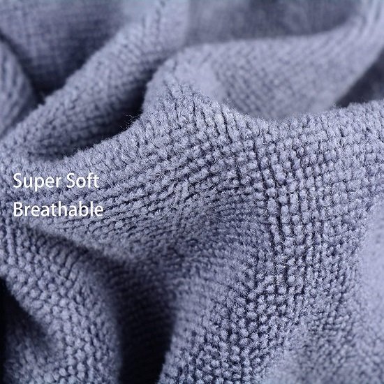 Microfiber Bath Towels 2-Pack (30 x 60 inches) Super Absorbent Quick-Drying Soft Towels (Gray 2-Pack)