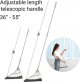 Smart Broom for Indoor Cleaning - Full Surface Silicone Broom, Rubber Broom (Gray)