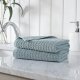 Hand Towel Set, Highly Absorbent Cotton Bathroom Decor, Low Linting & Fade Resistant (Northern Pacific Turquoise, 2 Piece)